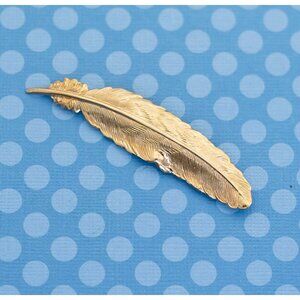 Vintage Golden Feather Brooch by Napier - M22